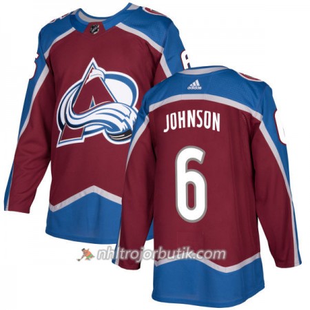 Män Ishockey Colorado Avalanche Tröja Erik Johnson 6 Adidas 2017-2018 Burgundy Authentic